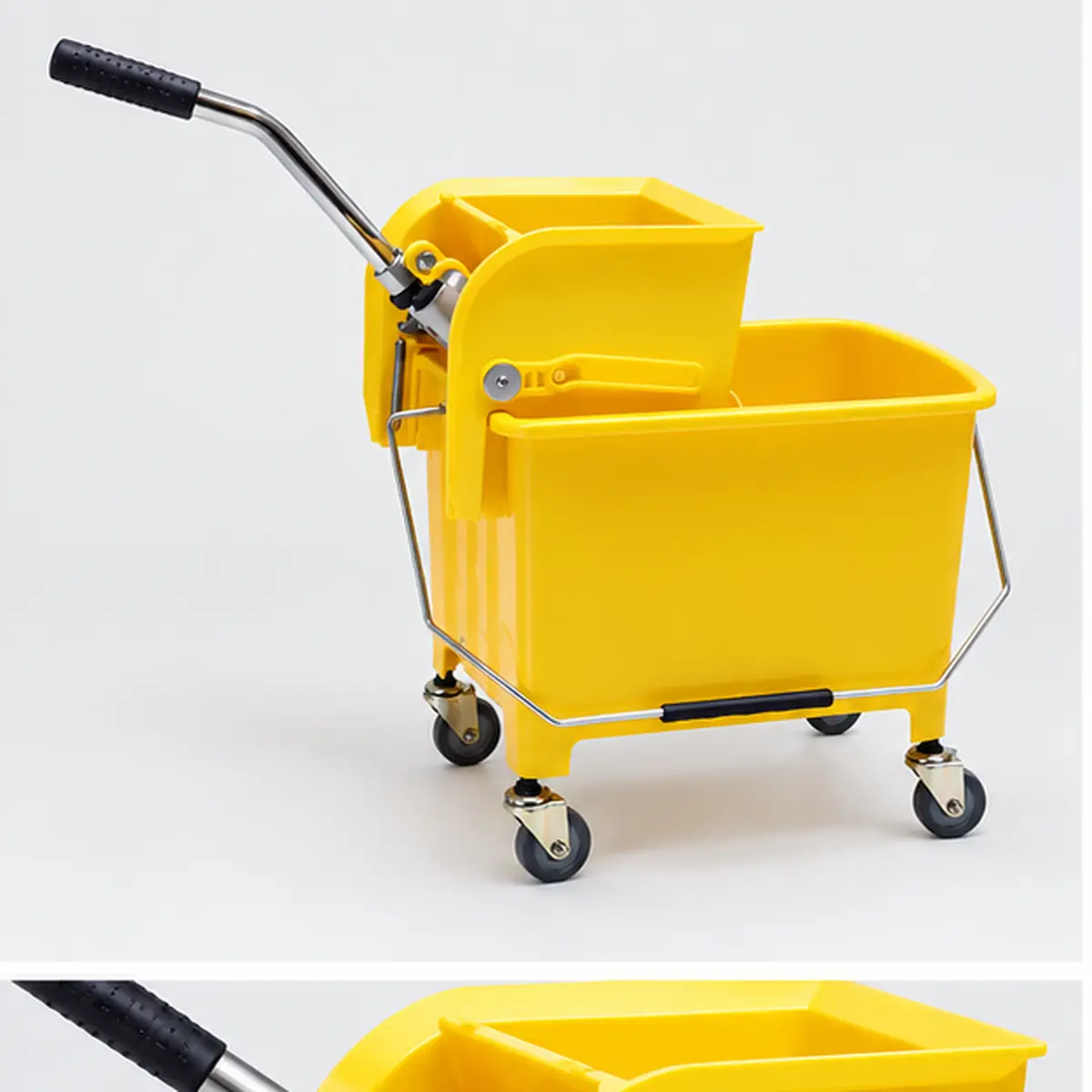 Moral Clean 20 L Side-Press Mop Bucket Trolley MC-MW-200 front view