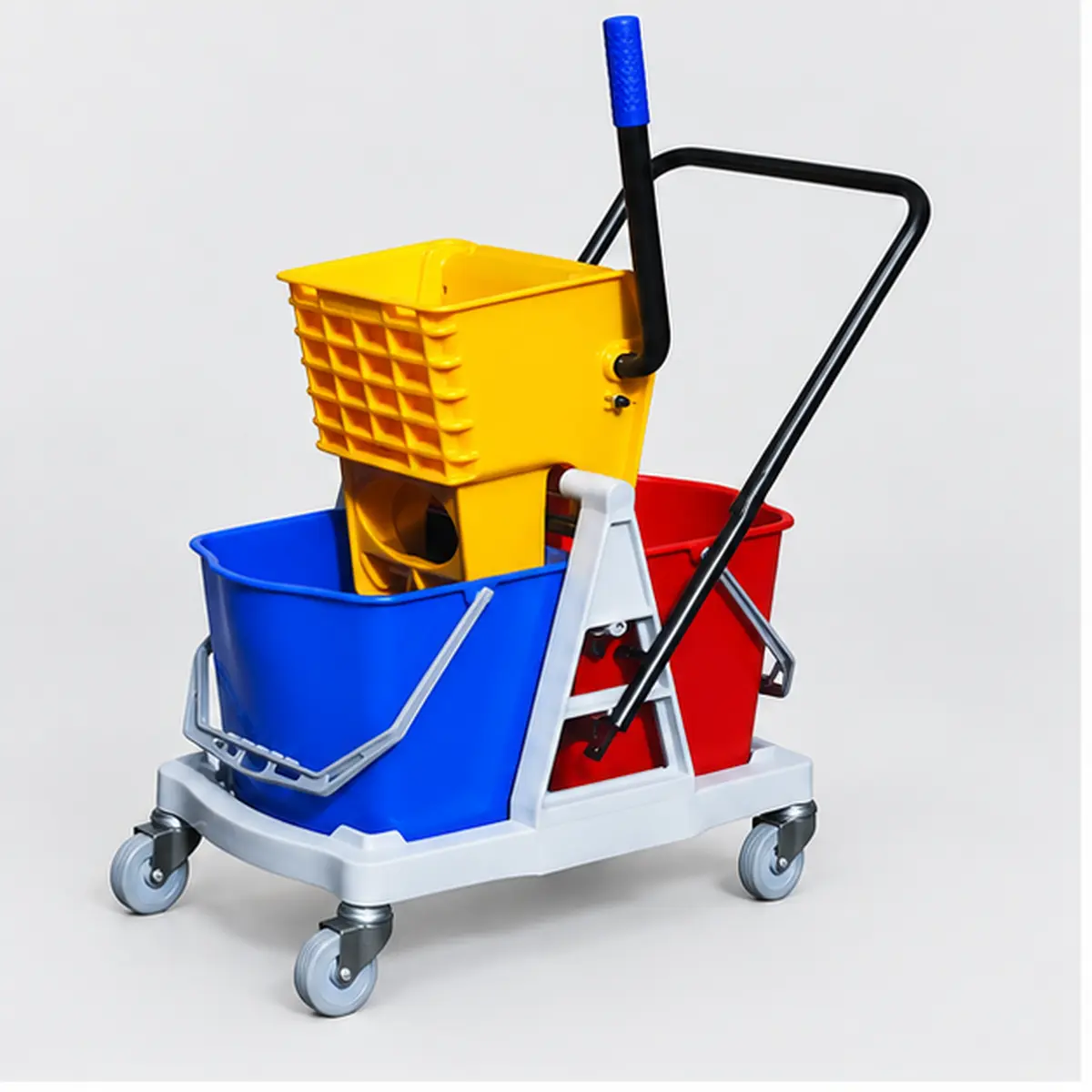 Moral Clean 34 L Double-Bucket Wringer Trolley MC-DW-340 front view