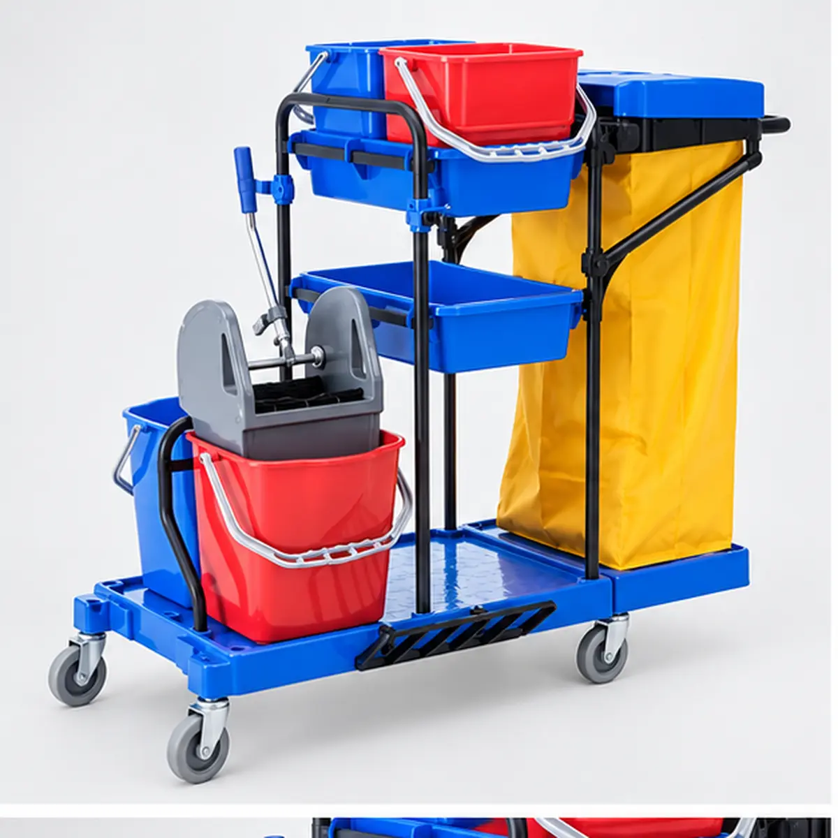 Moral Clean Heavy-Duty Janitorial Cleaning Trolley MC-CT-173 front view