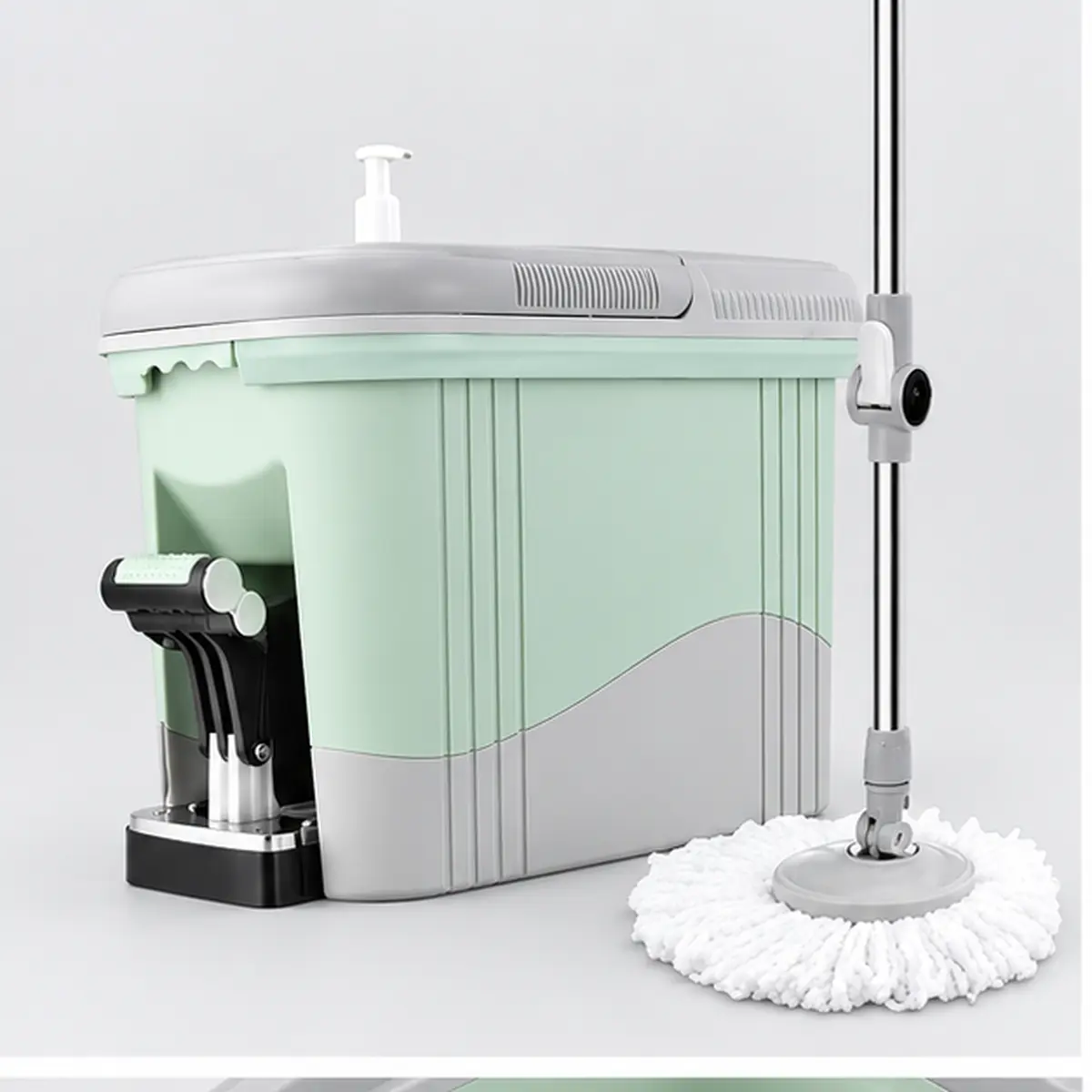 Moral Clean Pedal Spin Mop System MC-SM-520 front view