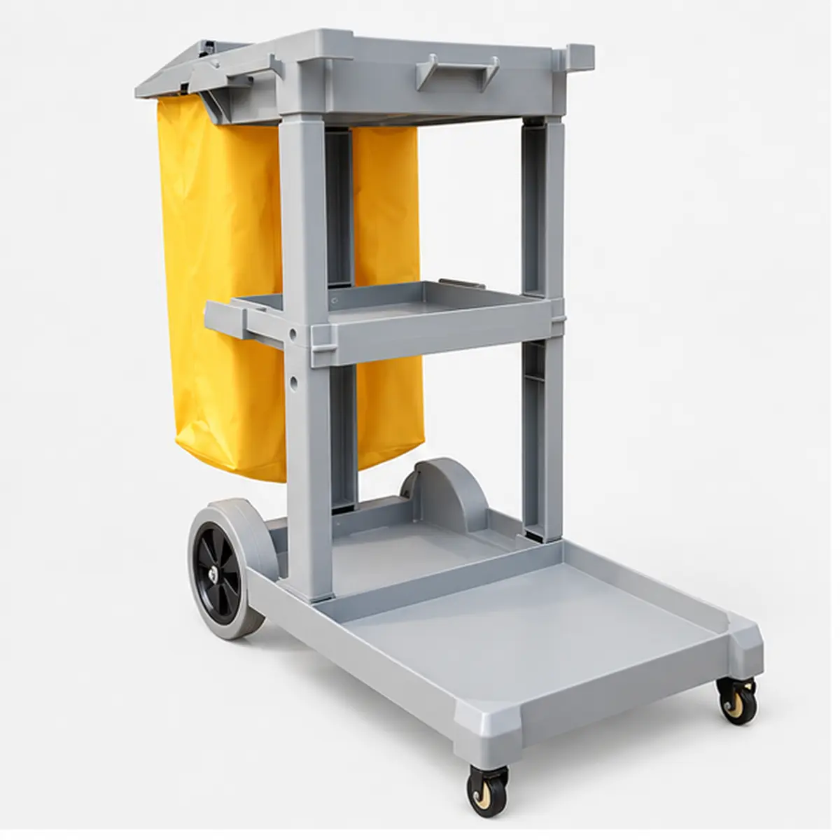 Moral Clean Two-Shelf Janitorial Service Trolley MC-ST-170 front view