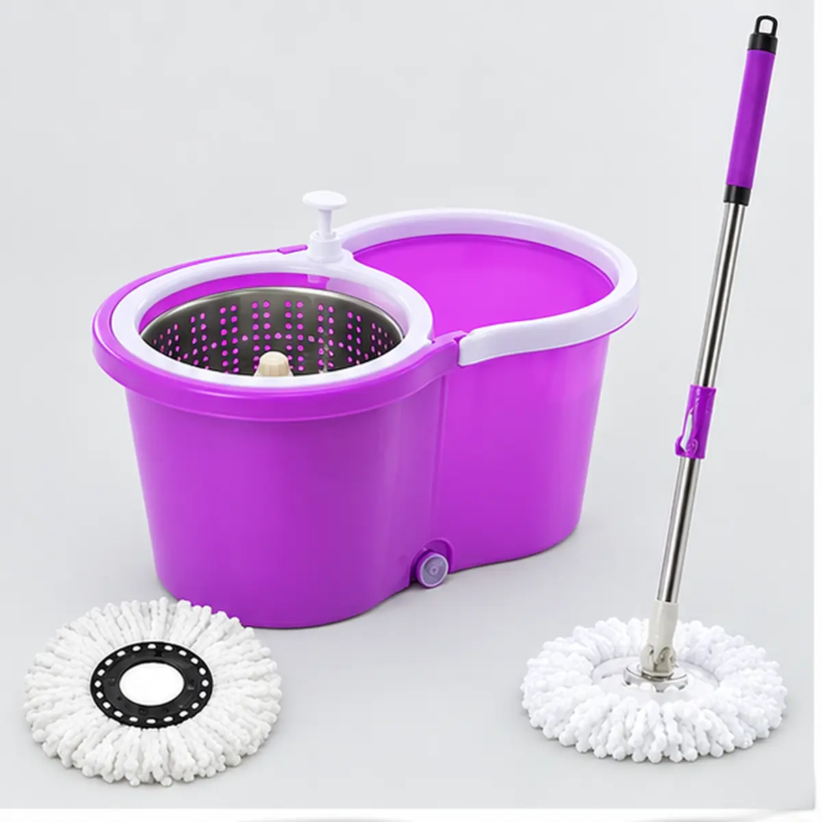 Moral Clean Wheeled Spin Mop System MC-SM-160 front view